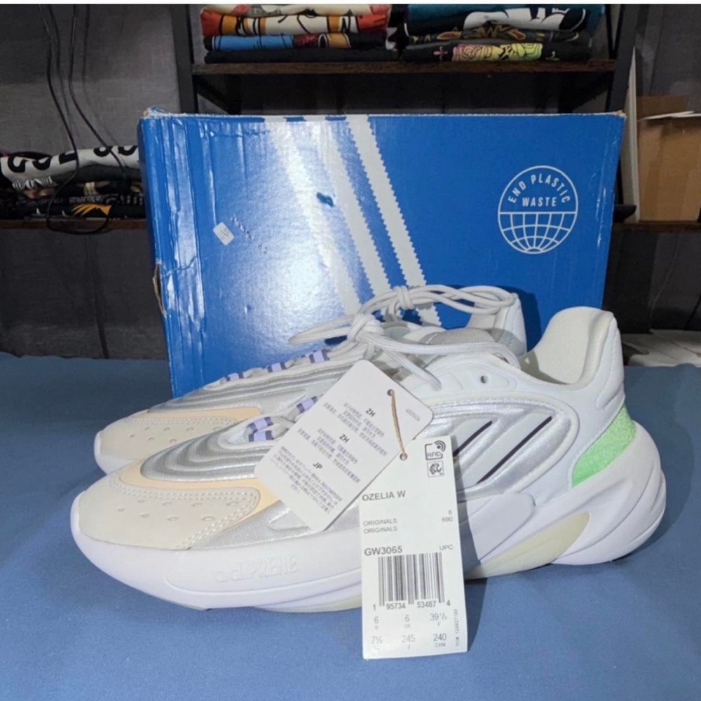 Adidas Ozelia White Purple Green GW3065 Textile Low Top Sneakers Women